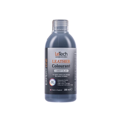 Leather Colourant Carbon Black - краска для кожи EXPERT LINE 200 мл, Letech Professional