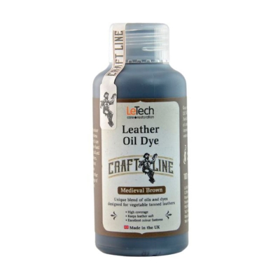 Leather Oil Dye Medieval Brown - краска для кожи масляная 100 мл, Letech Professional