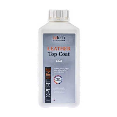 Leather Top Coat Gloss - защитный лак для кожи глянцевый EXPERT LINE 1000 мл, Letech Professional