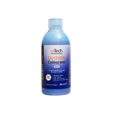 Leather Colourant Blue - краска для кожи EXPERT LINE 200 мл, Letech Professional