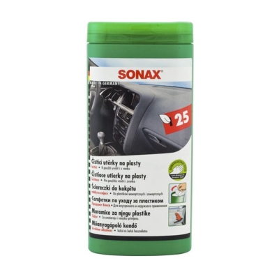 Plastic care wipes - Салфетки для очистки пластика в тубе (25 шт), Sonax