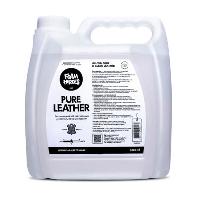 Pure Leather, деликатный очиститель кожи 3 л, Foam Heroes