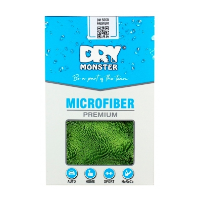 Dry Monster Premium (Green) - полотенце для сушки зеленое 50 x 60 см, Dry Monster