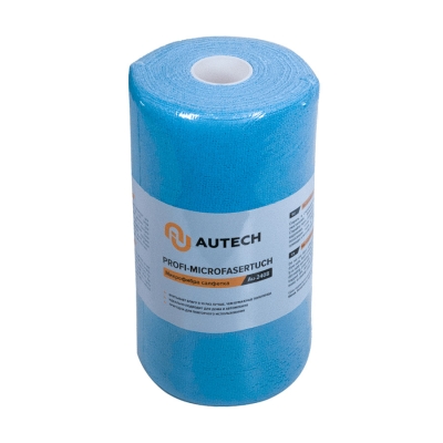 PROFI-MICROFASERTUCH Микрофибовая салфетка в рулоне голубая  25 х 25см 50 шт , Autech