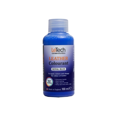 Leather Colourant Royal Blue - краска для кожи EXPERT LINE, 100 мл, Letech Professional