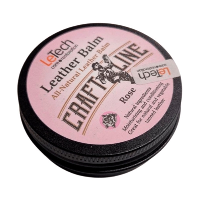 Натуральный бальзам для кожи с запахом Leather Balm Rose 60 мл, LeTech
