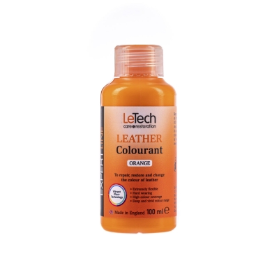 Leather Colourant Orange - краска для кожи EXPERT LINE 100 мл, Letech Professional