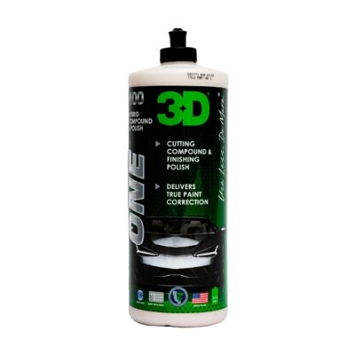 Абразивная и полировальная паста 2 в 1 с оксидом алюминия 3D ONE, 0.25 л