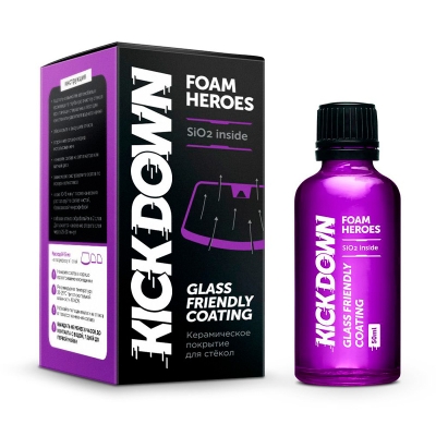 Kickdown, антидождь для стекол 50 мл, Foam Heroes