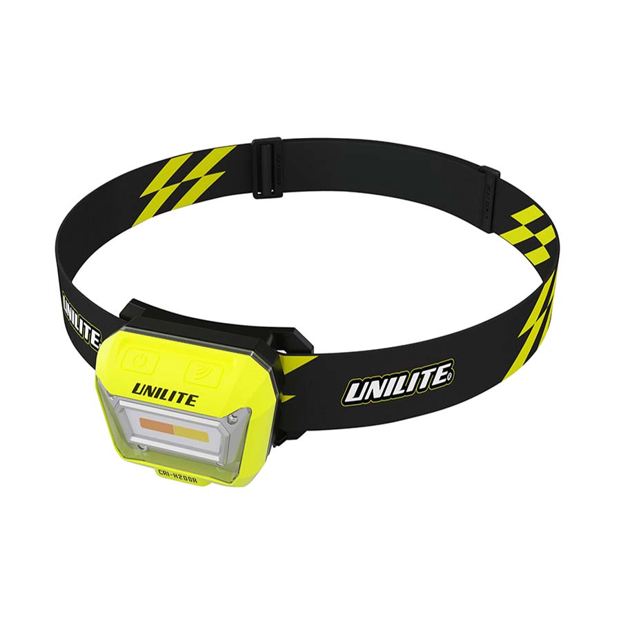 CRI-H200R - Налобный сенсорный фонарь 3 цвета, CRI 96+, 200 Lm, 1500 mAh, IPX5, UNILITE