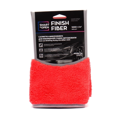 Finish Fiber - салфетка микрофибра для финишной сушки автомобиля 1000 г/м2, 40 х 40 см, Smart Open