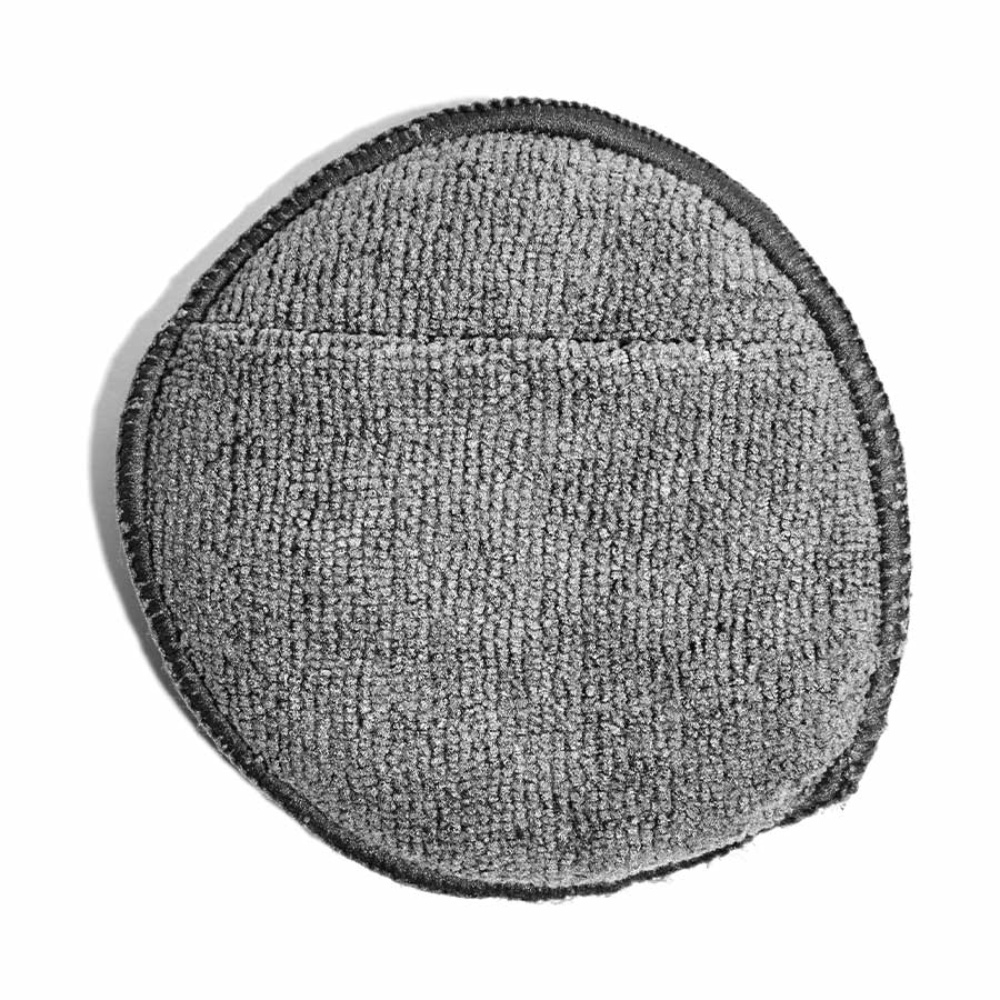 Аппликатор микрофибровый с карманом серый Round Fiber Pad, диаметр 12 см, MegaShiner
