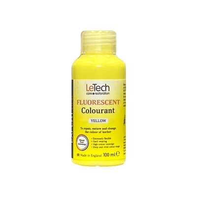 Leather Fluor Colourant Yellow - краска для кожи EXPERT LINE  100 мл, Letech Professional