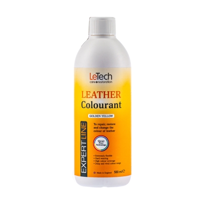 Leather Colourant Golden Yellow - краска для кожи EXPERT LINE 500 мл, Letech Professional