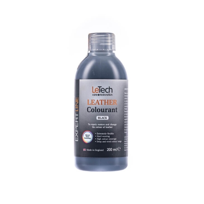 Leather Colourant Black - краска для кожи EXPERT LINE 200 мл, Letech Professional