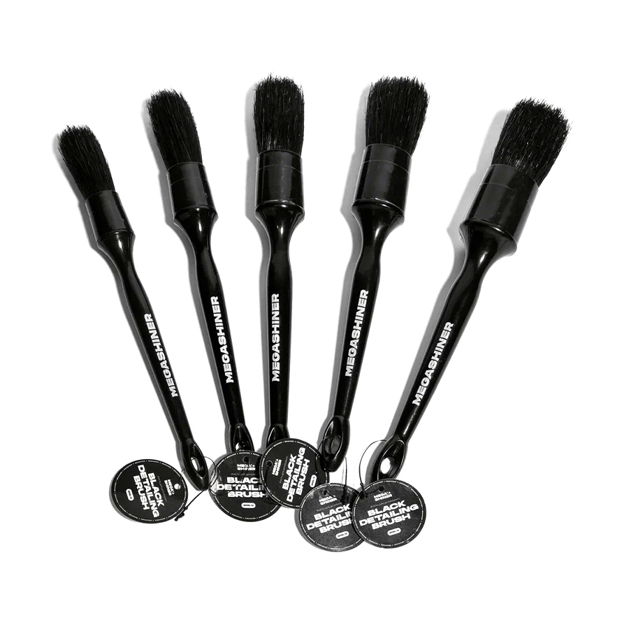 Кисть для детейлинга c натуральным ворсом Black Detailing Brush 16, MegaShiner