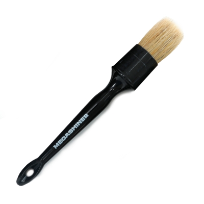 Кисть для детейлинга c натуральным ворсом Brown Detailing Brush 18, MegaShiner