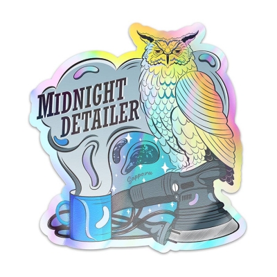 Midnight Detailer - стикер-наклейка голографическая, DIMR 