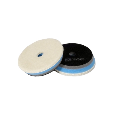 SANDWICH WOOL PAD - меховой полировальный круг сэндвич (синий) 80/15 мм, A302 