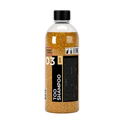 03 TOO Shampoo Gold - высокопенный ручной шампунь без фосфата и растворителей 0,5 л, Smart Open
