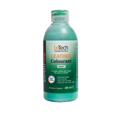 Leather Colourant Green - краска для кожи EXPERT LINE 200 мл, Letech Professional