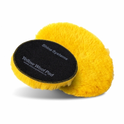 Yellow Wool Pad - полировальный круг из желтого меха, 155 мм, Shine Systems