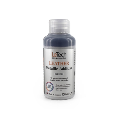 Leather Metallic Additiv Silver - краска для кожи металлик серебро 100 мл, Letech Professional