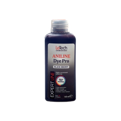 Leather Aniline Dye Black Brown - анилиновый краситель для кожи 145 мл, Letech Professional