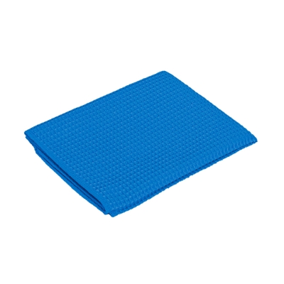 WAFFLE CLEANING TOWEL glass полотенце для протирки оверлоченное синее 60х40см для сушки авто, Autech