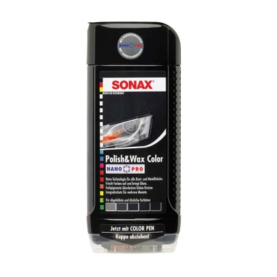 Polish & Wax Color NanoPro - Цветной полироль с воском (черный) 500 мл, Sonax