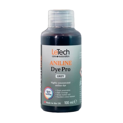 Leather Aniline Dye Grey - анилиновый краситель для кожи 100 мл, Letech Professional