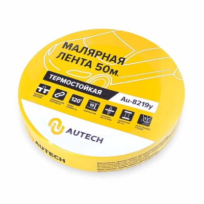 Маскирующая термостойкая лента желтая 19 мм x 50 м (Au-8219Y), Autech