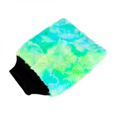 Color-pop wash mitt - рукавица для мойки кузова плюшевая особомягкая зеленая 20x25 см, PURESTAR