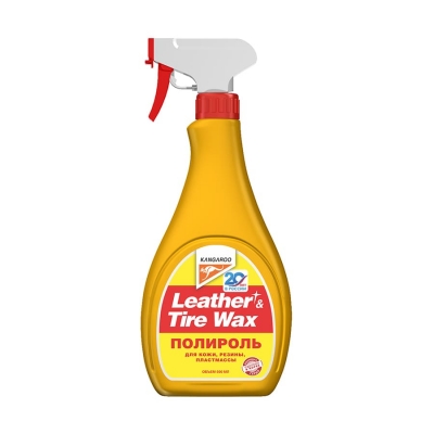 Полироль панели (кож, рез, пласт) - Leather & Tire Wax 500 мл, Kangaroo,