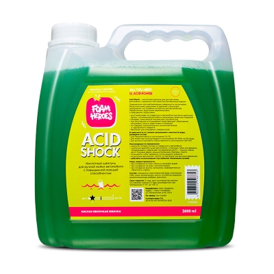 Acid Shock, кислотный шампунь для ручной мойки автомобиля 3 л, Foam Heroes