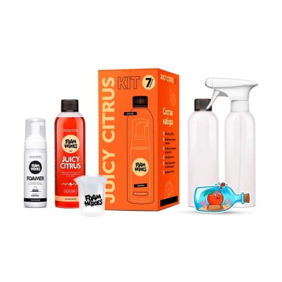 Juicy Citrus, универсальный органический очиститель с аксессуарами (набор), Foam Heroes