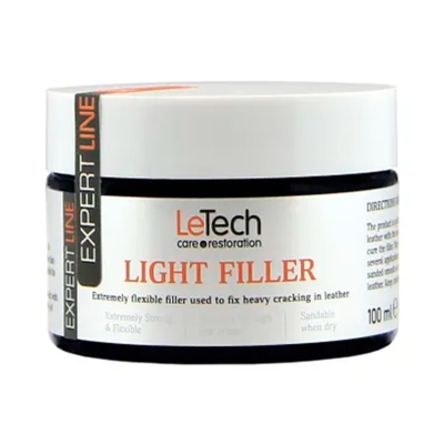 Leather Light Filler Black - жидкий ремонтный чёрный состав 100 мл, Letech Professional