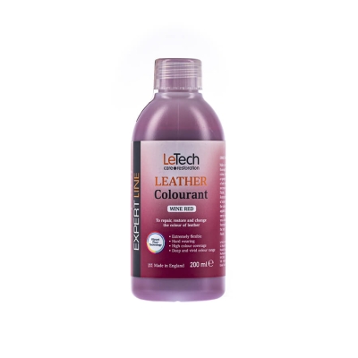 Leather Colourant Wine Red - краска для кожи EXPERT LINE 200 мл, Letech Professional