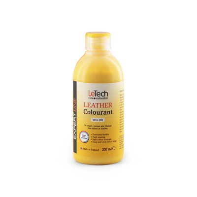 Leather Colourant Yellow - краска для кожи EXPERT LINE 200 мл, Letech Professional