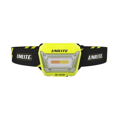 CRI-H200R - Налобный сенсорный фонарь 3 цвета, CRI 96+, 200 Lm, 1500 mAh, IPX5, UNILITE
