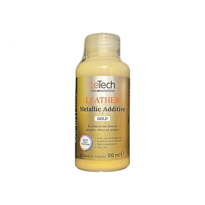 Leather Metallic Additiv Gold - краска для кожи металлик золото 100 мл, Letech Professional