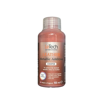 Leather Metallic Additiv Cooper - краска для кожи металлик медь 100 мл, Letech Professional