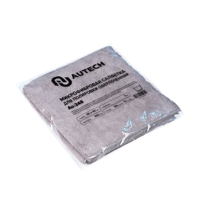Микрофибра салфетка 40*40 см, серая, 360 гр. (2 шт.) Au-348, Autech