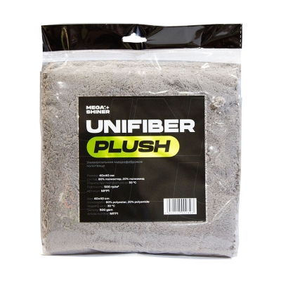 Универсальное микрофибровое полотенце Unifiber Plush 40 x 40 см, 500 г/м, MegaShiner