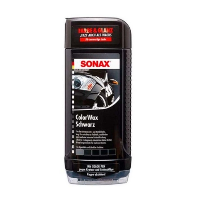 Color Wax - Цветной воск "Черный блеск" + карнадаш 500 мл, Sonax