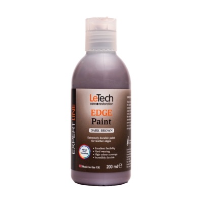 Leather Edge Paint Dark Brown - краска для уреза кожи 200 мл, Letech Professional