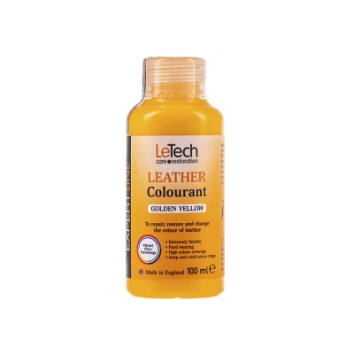 Leather Colourant Golden Yellow - краска для кожи EXPERT LINE 100 мл, Letech Professional