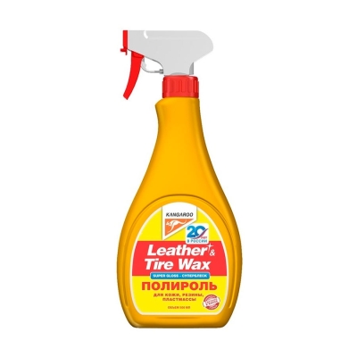 Полироль панели глянцевый - Leather & Tire Wax Super gloss 500 мл, Kangaroo