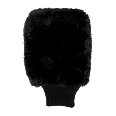 Варежка из искусственного меха для бережной мойки Black Wool Mitt MW6, Leraton