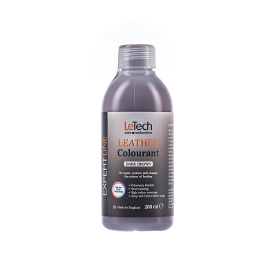 Leather Colourant Dark Brown - краска для кожи EXPERT LINE 200 мл, Letech Professional